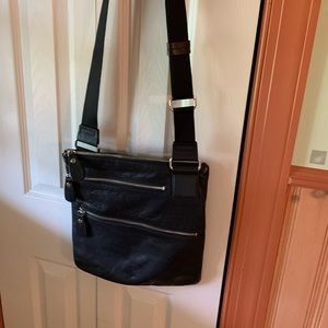 Black leather crossbody